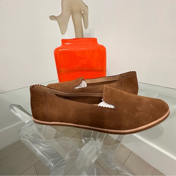 Ugg Vista Moccasin Ballet Flat Camel Suede Slip On Shoes SZ 12 Casual Comfy NWOT - Picture 4 of 8